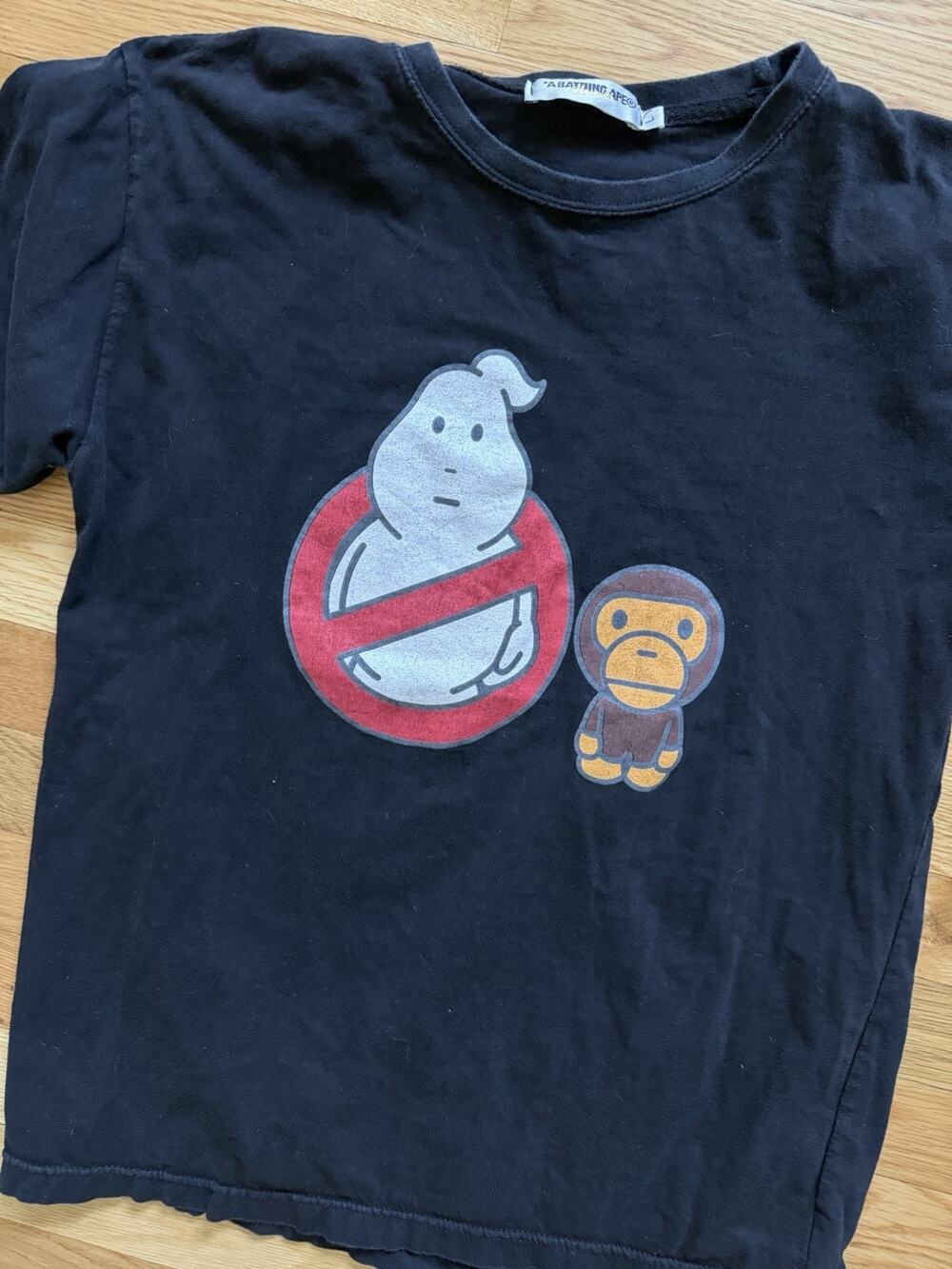 Bape x Ghostbusters/Milo Tee Sz Large Black Vintage